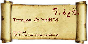 Tornyos Árpád névjegykártya